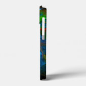 ジェネシスブルー抽象芸術アート Case-Mate iPhoneケース (裏面 / 左)