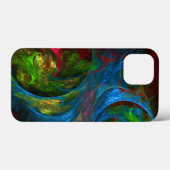 ジェネシスブルー抽象芸術アート Case-Mate iPhoneケース (裏面 (横))
