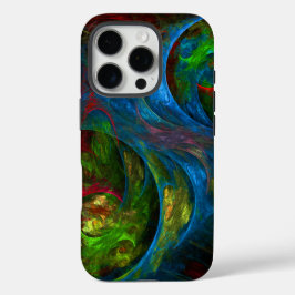 ジェネシスブルー抽象芸術アート iPhone 16 PROケース