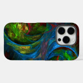 ジェネシスブルー抽象芸術アート Case-Mate iPhoneケース (裏面 (横))