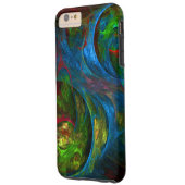 ジェネシスブルー抽象芸術アート Case-Mate iPhoneケース (裏面左)