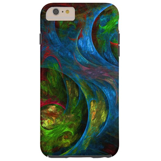 ジェネシスブルー抽象芸術アート Case-Mate iPhoneケース (裏面)