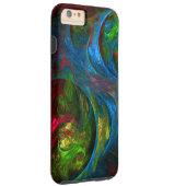 ジェネシスブルー抽象芸術アート Case-Mate iPhoneケース (裏面/右)