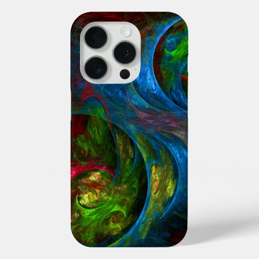 ジェネシスブルー抽象芸術アート Case-Mate iPhoneケース (裏面)