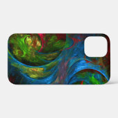 ジェネシスブルー抽象芸術アート Case-Mate iPhoneケース (裏面 (横))