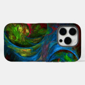 ジェネシスブルー抽象芸術 Case-Mate iPhoneケース (裏面 (横))