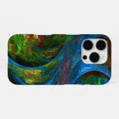 ジェネシスブルー抽象芸術 iPhoneケース (裏面横)