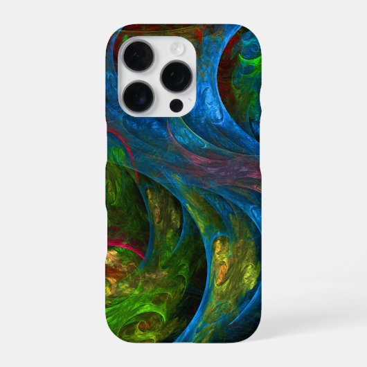 ジェネシスブルー抽象芸術 iPhoneケース (裏面)