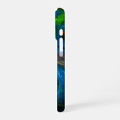 ジェネシスブルー抽象芸術 iPhoneケース (左側面)