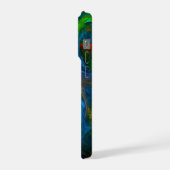 ジェネシスブルー抽象芸術 iPhoneケース (左側面)