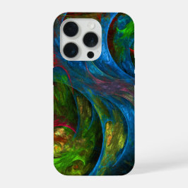 ジェネシスブルー抽象芸術 iPhone 15 PROケース