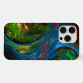 ジェネシスブルー抽象芸術 iPhoneケース (裏面横)