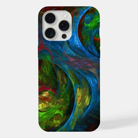 ジェネシスブルー抽象芸術 iPhoneケース (裏面)