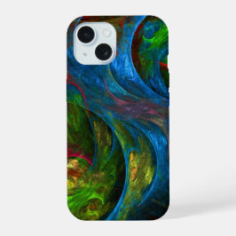 ジェネシスブルー抽象芸術 iPhone 15ケース