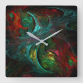 ジェネシス・ノヴァ・抽象芸術・アート・スクエア スクエア壁時計 (正面)