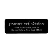 ジェネビーブブラックモダン結婚ズ ラベル (正面)