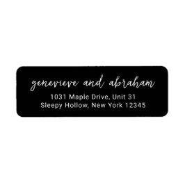 ジェネビーブブラックモダン結婚ズ ラベル