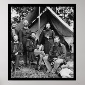 ジェネラルジョージストーンマン&スタッフアットフェアオークス1862 ポスター (正面)