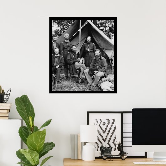 ジェネラルジョージストーンマン&スタッフアットフェアオークス1862 ポスター (ホームオフィス)