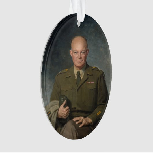 ジェネラルドワイトアイゼンハワー5つ星色彩の鮮やかポートレート オーナメント (正面)