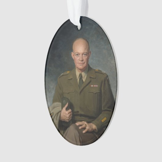 ジェネラルドワイトアイゼンハワー5つ星色彩の鮮やかポートレート オーナメント (正面)