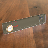 ジェネラルドワイトアイゼンハワー5つ星色彩の鮮やかポートレート デスクネームプレート (側面)