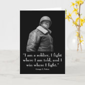 ジェネラルパットンアンド引用文 カード (黄色い花)