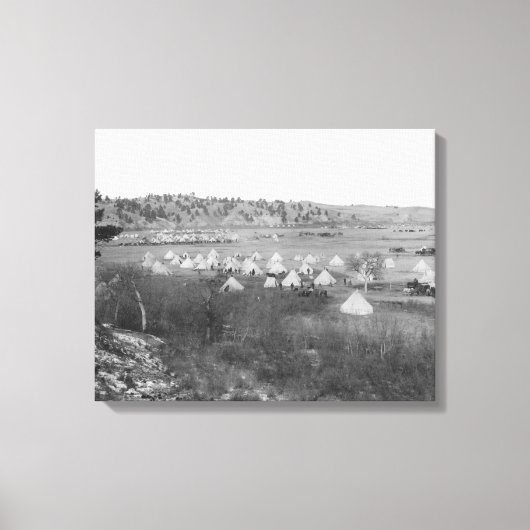 ジェネラルブルックズキャンプのパインリッジ近く キャンバスプリント (正面)