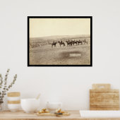 ジェネラルマイルズ&スタッフアットインディアンキャンプSD 1891 ポスター (キッチン)