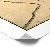 ジェネラルワシントンのファームマウントバーノンの地図1801 ポスター (角)