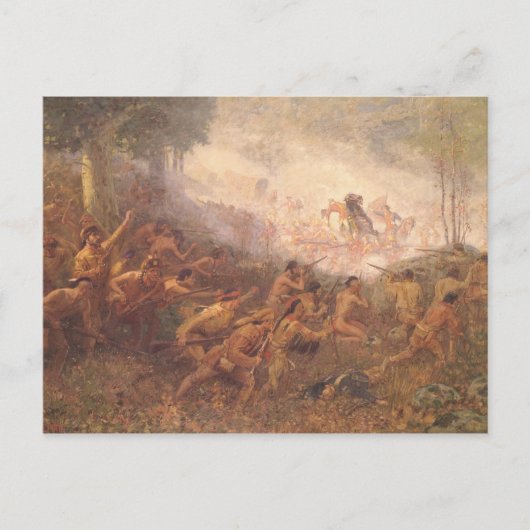 ジェネラル・ブラドック射撃、 発砲 ポストカード (正面)