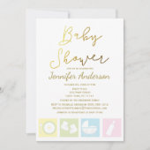 ジェネリッユニセックスク·ボーイ/ガール·ベビー·シャワー 招待状 (正面)