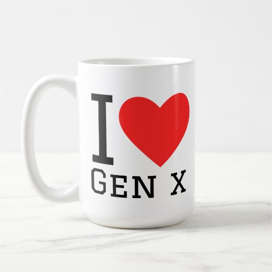 ジェネレーションXが好き コーヒーマグカップ (左)