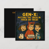 ジェネレーションXの子供たち：いたずらの達人 招待状 (正面/裏面)