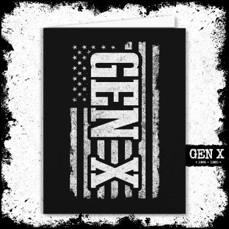 ジェネレーションXアメリカ誇りを持った国旗Gen Xer Gen X カード