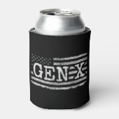 ジェネレーションXアメリカ誇りを持った国旗Gen Xer Gen X 缶クーラー (缶正面)