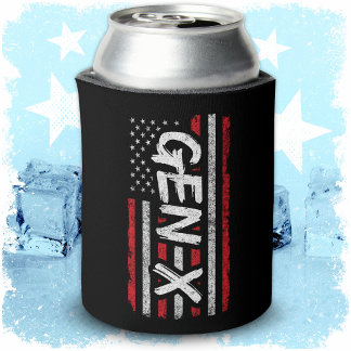 ジェネレーションXアメリカ誇りを持った国旗Gen Xer Gen X 缶クーラー
