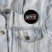 ジェネレーションXアメリカ誇りを持った国旗Gen Xer Gen X 缶バッジ (インサイチュ)