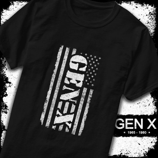 ジェネレーションXアメリカ誇りを持った国旗Gen Xer Gen X Tシャツ