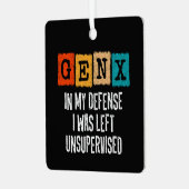 ジェネレーションX世代Xを監視されない私の防衛離れで メタルオーナメント (正面左)