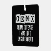 ジェネレーションX世代Xを監視されない私の防衛離れで メタルオーナメント (正面左)