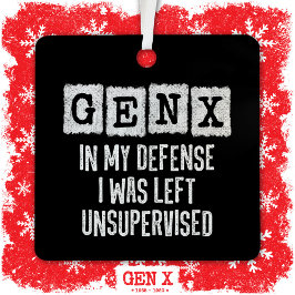 ジェネレーションX世代Xを監視されない私の防衛離れで メタルオーナメント