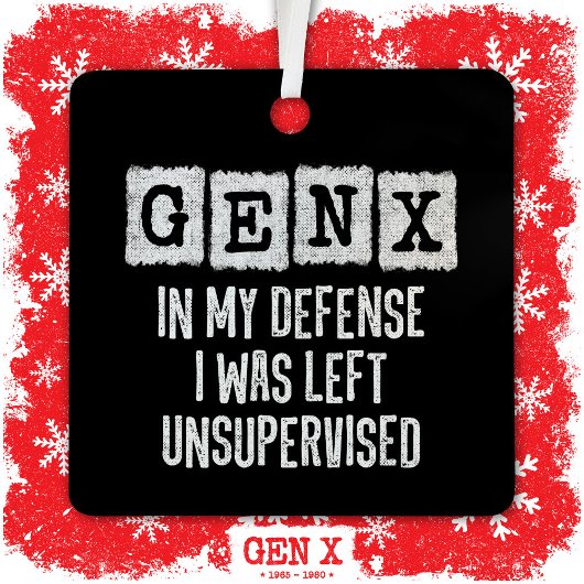 ジェネレーションX世代Xを監視されない私の防衛離れで メタルオーナメント