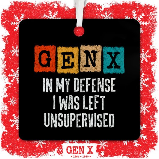 ジェネレーションX世代Xを監視されない私の防衛離れで メタルオーナメント