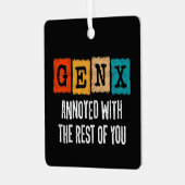 ジェネレーションX世代Xerがあなたの他の人に迷惑 メタルオーナメント (正面左)