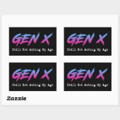 ジェネレーションX - まだまだ若いつもり 長方形シール (シート)