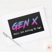 ジェネレーションX - まだまだ若いつもり 長方形シール (封筒)