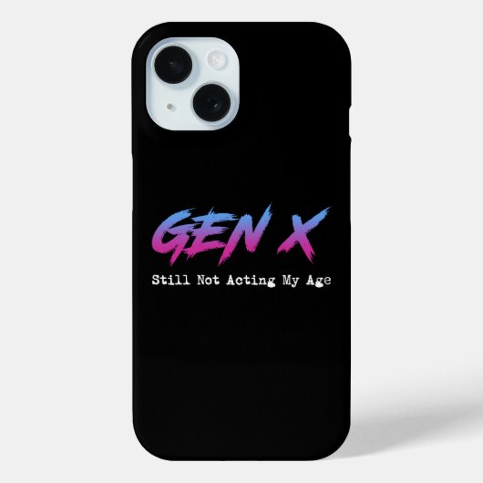 ジェネレーションX - まだ自分の年齢にふさわしい行動をしていない Case-Mate iPhoneケース (裏面)