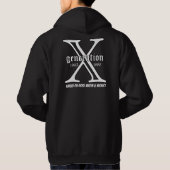 ジェネレーションX カスタマイズ可能 年号と裏面の引用句 パーカ (裏面)