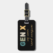 ジェネレーションX – カッシブなラッ読グ・タグを使用できる ラゲッジタグ (正面縦)